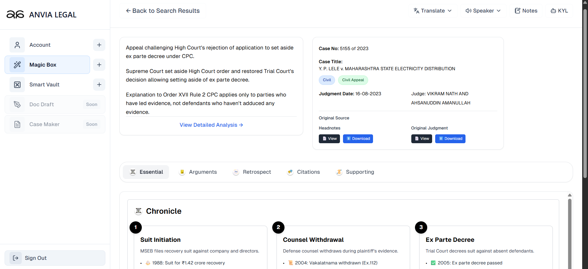 Magic Box - Supreme Court Case Research